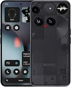 Nothing Phone (3) Cell Phone, 5G Unlocked Phones 512GB, Android 15, Snapdragon 8s Gen4, AI Mobile Phones with Four 50MP Cameras & AMOLED Display, 5150mAh, Glyph Interface, Smartphone Black : Everything Else