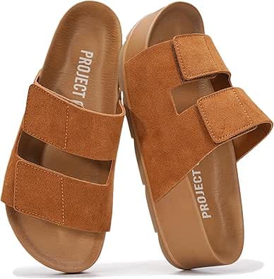 Amazon.com | Project Cloud 100% Genuine Leather Platform Sandals Women Footwear-Beach Essentials Summer Wedges with Plush and Soft Insole-Non Slip&Lightweight Wedge Sandals For Women 2026 (Pismo, RSTSDE,8M) | Platforms & Wedges