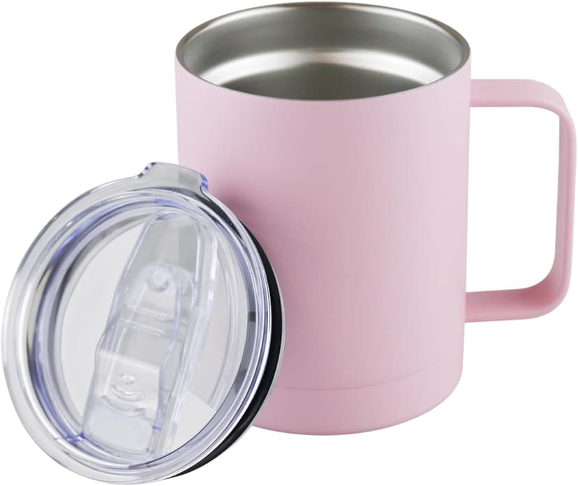Termo De Acero Inoxidable 14 Oz (414ML) Térmico, Doble Capa, 10 Horas de Duración, Taza Para Café, Bebidas Frías y Calientes (Rosa) : Amazon.com.mx: Hogar y Cocina
