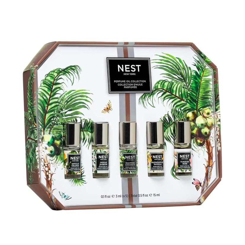 NEST New York Perfume Oil Discovery Set - Includes Balinese Coconut, Turkish Rose, Seville Orange, Indian Jasmine & Madagascar Vanilla - Vegan & Cruelty Free : Beauty & Personal Care